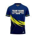 Custom Fully Sublimated Spikes Two Pattern Dark Blue Green Performance Baseball Softball Two Buttons Jersey 17032