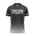 Custom Fully Sublimated Glitter Pattern Gray White Performance Baseball Softball Two Buttons Jersey 17042