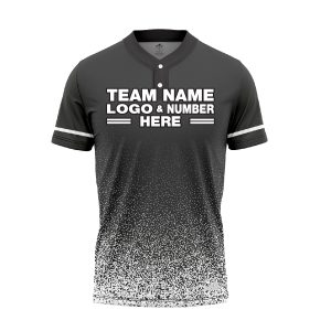 Custom Fully Sublimated Glitter Pattern Gray White Performance Baseball Softball Two Buttons Jersey 17042