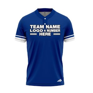 Custom Fully Sublimated Modern Eight Pattern Blue White Performance Baseball Softball Two Buttons Jersey 17050