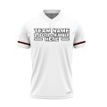 Custom Fully Sublimated Modern Two Pattern White Black Red Performance Baseball Softball Two Buttons Jersey 17074