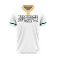 Custom Fully Sublimated Modern Pattern White Black Teal Performance Baseball Softball Two Buttons Jersey 17080