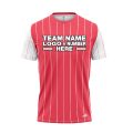 Custom Fully Sublimated Vertical Stripes Six Pattern Pink White Performance Baseball Softball Jersey 17082