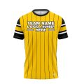 Custom Fully Sublimated Luxury Two Pattern Yellow Black Performance Baseball Softball Jersey 17088
