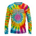 Custom Fully Sublimated Psychedelic Champions Tie Dye Pattern Multicolor Performance Long Sleeves 17091