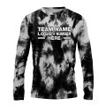 Custom Fully Sublimated Titans Tie Dye Pattern Black White Performance Long Sleeves 17115