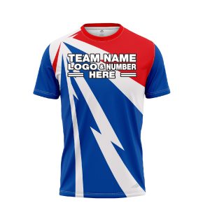 Custom Fully Sublimated Break Point Two Pattern Blue Red White Performance Baseball Softball Jersey 17142