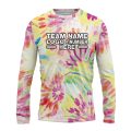 Custom Fully Sublimated Painted Fingers Tie Dye Pattern Multicolor Performance Long Sleeves 17127