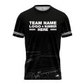Custom Fully Sublimated Field Pattern Black White Performance Baseball Softball Jersey 17160