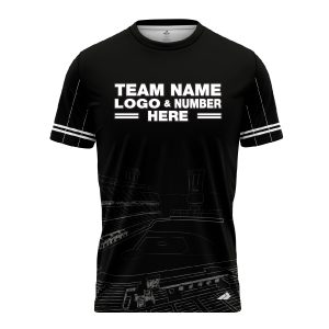 Custom Fully Sublimated Field Pattern Black White Performance Baseball Softball Jersey 17160