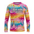 Custom Fully Sublimated Oil Tie Dye Pattern Multicolor Performance Long Sleeves 17148