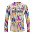 Custom Fully Sublimated Oil Tie Dye Two Pattern Multicolor Performance Long Sleeves 17175