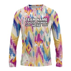 Custom Fully Sublimated Oil Tie Dye Two Pattern Multicolor Performance Long Sleeves 17175