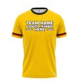 Custom Fully Sublimated Modern Ten Pattern Yellow Black Red Performance Baseball Softball Jersey 17188