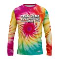 Custom Fully Sublimated Sunburst Strikers Tie Dye Pattern Multicolor Performance Long Sleeves 17189