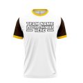 Custom Fully Sublimated Elegant Two Pattern White Yellow Black Performance Baseball Softball Jersey 17202