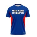 Custom Fully Sublimated Solid Eight Pattern Blue Red Performance Baseball Softball Jersey 17204