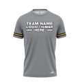 Custom Fully Sublimated Solid Six Pattern Gray Black Yellow Performance Baseball Softball Jersey 17217