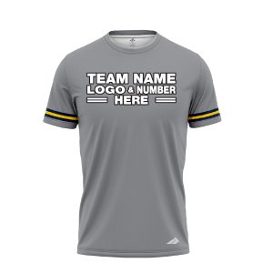 Custom Fully Sublimated Solid Six Pattern Gray Black Yellow Performance Baseball Softball Jersey 17217