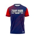 Custom Fully Sublimated Unique Three Pattern Blue Red Performance Baseball Softball Jersey 17232