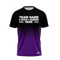 Custom Fully Sublimated Faded from the Bottom Pattern Purple Black Performance Baseball Softball Jersey 17233