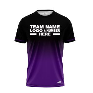 Custom Fully Sublimated Faded from the Bottom Pattern Purple Black Performance Baseball Softball Jersey 17233