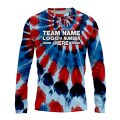 Custom Fully Sublimated Lush Legends Tie Dye Pattern Blue Red Performance Long Sleeves 17235