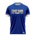 Custom Fully Sublimated Modern Eight Pattern Blue White Performance Baseball Softball Jersey 17276