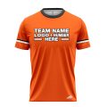 Custom Fully Sublimated Modern Five Pattern Orange Black White Performance Baseball Softball Jersey 17302
