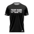 Custom Fully Sublimated Line of Spots Pattern Black Gray Performance Baseball Softball Jersey 17303