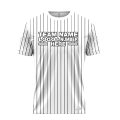 Custom Fully Sublimated Vertical Stripes Two Pattern White Black Performance Baseball Softball Jersey 17305