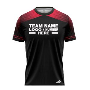 Custom Fully Sublimated Shoulder Stitches Pattern Black Red Performance Baseball Softball Jersey 17346