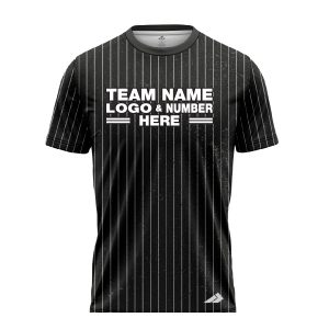 Custom Fully Sublimated Vertical Stripes Three Pattern Black White Performance Baseball Softball Jersey 17344