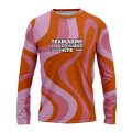 Custom Fully Sublimated Cosmic Crusaders Tie Dye Pattern Orange Pink Performance Long Sleeves 17364