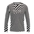 Custom Fully Sublimated Trippy Tie Dye Pattern Black White Performance Long Sleeves 17376