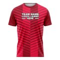 Custom Fully Sublimated Peaks Two Pattern Red Burgundy Performance Soccer Uniform Jersey 17516