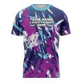 Custom Fully Sublimated Broken Glass Two Pattern Purple SkyBlue Performance Soccer Uniform Jersey 17564