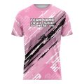 Custom Fully Sublimated Ripped Pattern Pink Black Performance Soccer Uniform Jersey 17612