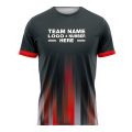 Custom Fully Sublimated Faded from the Bottom Pattern Red Grey Black Performance Soccer Uniform Jersey 17620