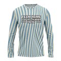 Custom Fully Sublimated Serene Stripes Tie Dye Pattern Blue White Performance Long Sleeves 17652