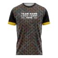 Custom Fully Sublimated Swarm Pattern Multicolor Black Performance Soccer Uniform Jersey 17812