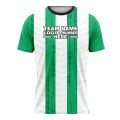 Custom Fully Sublimated Vertical Stripes Four Pattern Green White Performance Soccer Uniform Jersey 17828