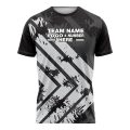 Custom Fully Sublimated Ramp Pattern Black Gray Performance Soccer Uniform Jersey 17836