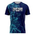 Custom Fully Sublimated Psychedelic Pattern Blue Teal Performance Soccer Uniform Jersey 17868
