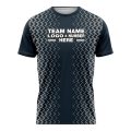 Custom Fully Sublimated Peaks Pattern Navy Blue Performance Soccer Uniform Jersey 17860