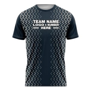 Custom Fully Sublimated Peaks Pattern Navy Blue Performance Soccer Uniform Jersey 17860
