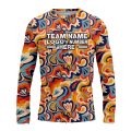 Custom Fully Sublimated Boho Floral Tie Dye Pattern Multicolor Performance Long Sleeves 17876
