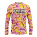 Custom Fully Sublimated Psychedelic Flora Tie Dye Pattern Multicolor Performance Long Sleeves 17928