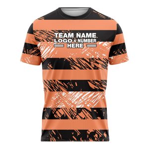 Custom Fully Sublimated Claws Pattern Salmon Performance Soccer Uniform Jersey 17964