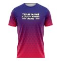 Custom Fully Sublimated Spikes Pattern Pink Blue Performance Soccer Uniform Jersey 17948